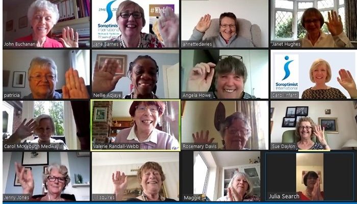 Members on Zoom with Mary 18 May 2021