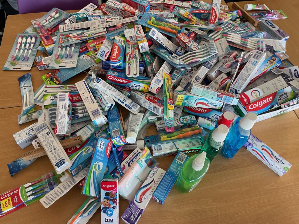 What did Byron School Children Donate for Shoebox Appeal?