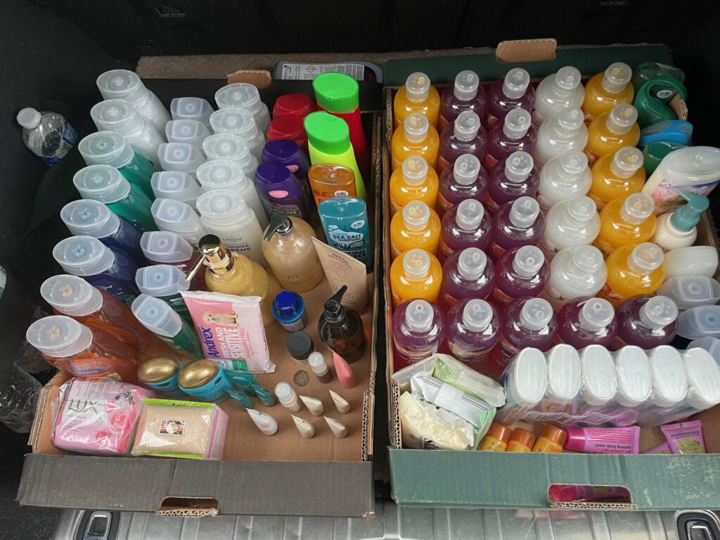 What did Soroptimists donate to The Hygiene Bank?