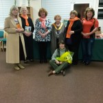 (From L-R) Carol, Pam, Kath, Alwyn, Geraldine and Pauline with Jenny Medhurst