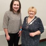 Hannah Chapman with President Geraldine Nuttall