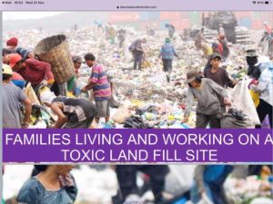 Regional President's Message - Image of families living and working on a manila waste dump