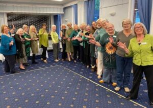 Members of Lichfield Club Wearing Green in honour of Mental Health Week 2022