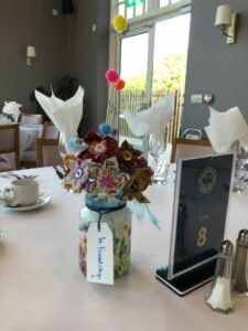 Lichfield Club Charter Dinner Hand Made Flowers Table Decoration
