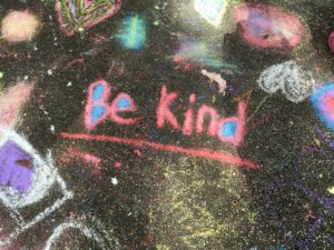 Be Kind Image chalk on pavement