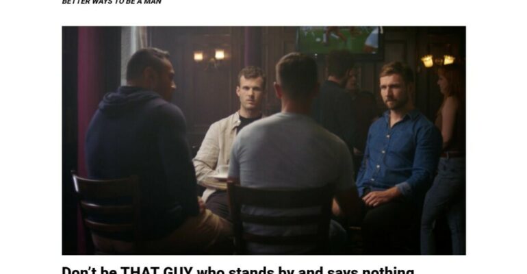 A group of men drinking in a bar take from Police Scotland's campaign "Don't Be That Guy"