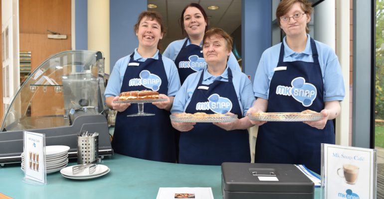 MK Snap learners working in MK Snap Cafe