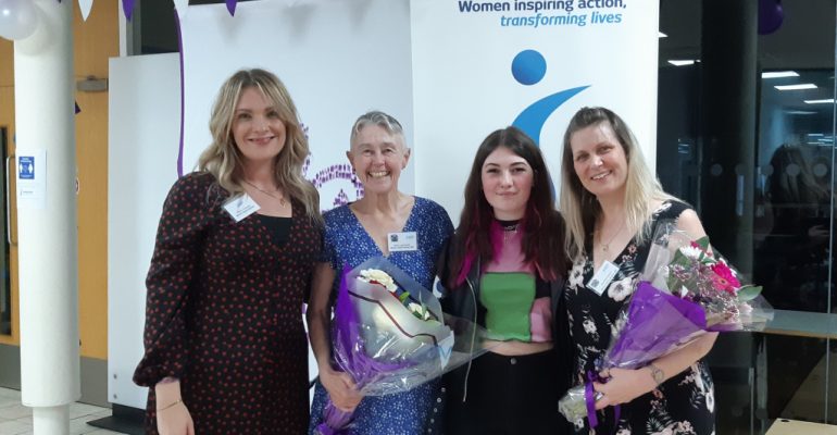 SI MK Awards for Women of Achievement in our Charities - Violet Awards Winner Ruth and Sue WNSMK