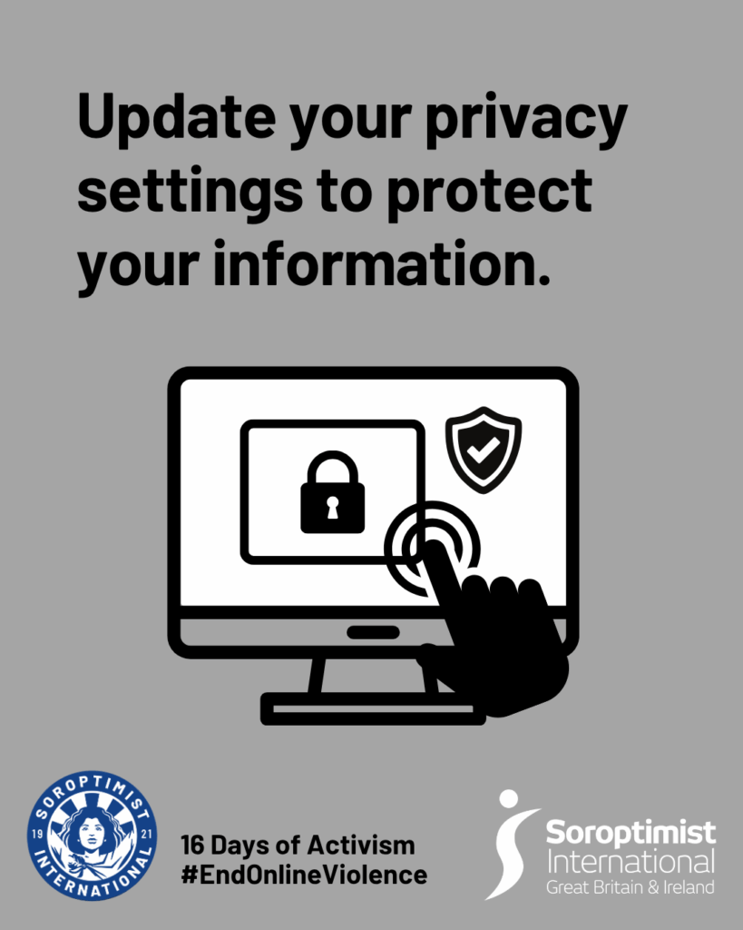 Day 9. Update your privacy settings to protect your information.
