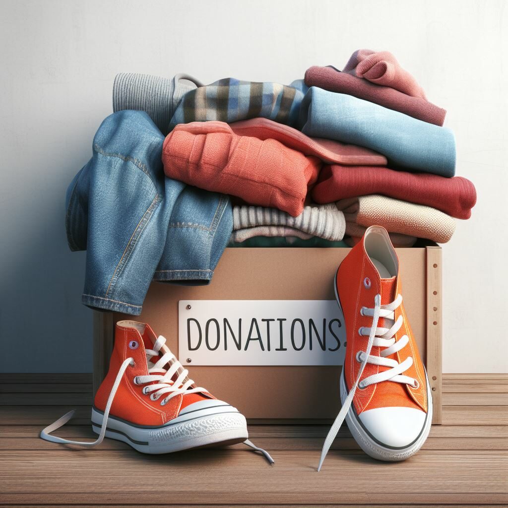 Collecting clothes for women at Drake Hall