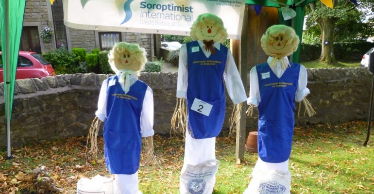 Pendleside Soroptimist scarecrows - August 2016 - the Beverley Sisters!