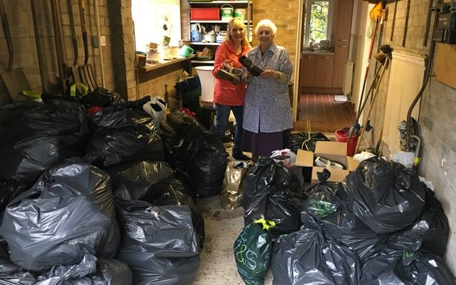 Preston Soroptimists with their bags of items for the Salvation Army for local homeless