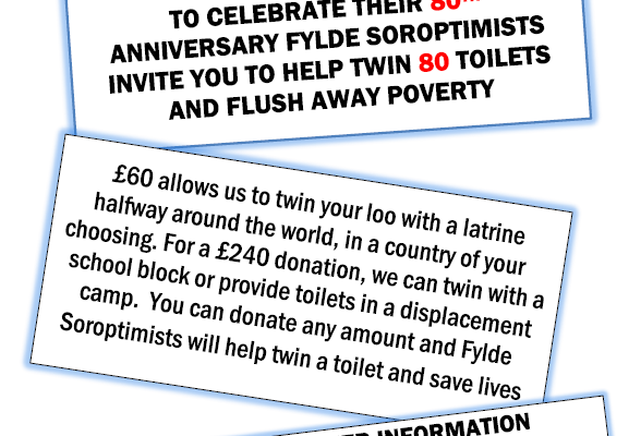 Fylde Soroptimists 80 for 80 - Toilet Twinning in 2017
