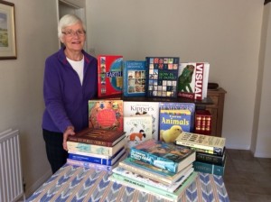 Photo of books collected for Kori Project
