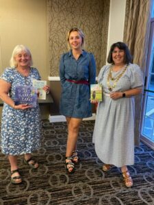 Yorkshire President Lindsey Green with Meeting Chair Jan Beeton and speaker Hannah Russell at our June Monthly Meeting