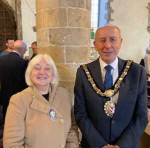 Jan Beeton and the Mayor at the Civic Service