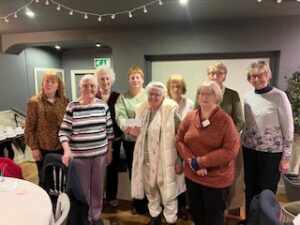 Picture of members Debbie Aemes, Irene Boreham (Grandmother of one of our 2022 SOS Students), Susie Birchill, our President (with chain), Pam Smith (Chair of the group), Sheila Simpson, Rozz Leach, Jill Simpson & Judith Gathercole.