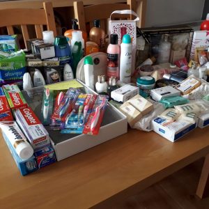 Donations for the women's refuge