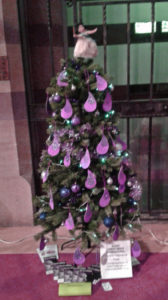 A Soroptimist Christmas tree in St Andrew's parish church.