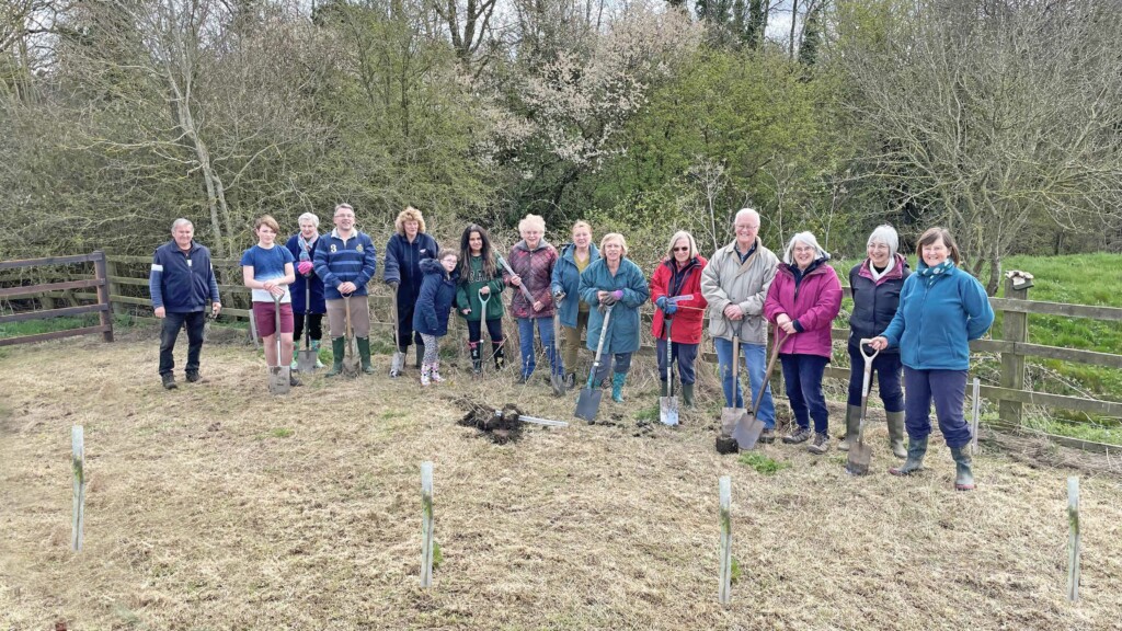 Rugby Soroptomist members and friends planting trees
