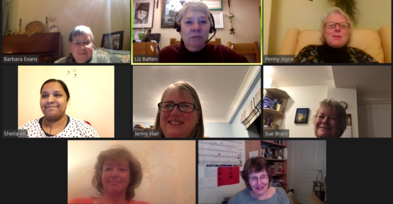 The project team on a Zoom call