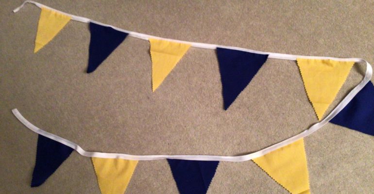 Bunting in support of Ukraine
