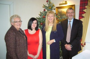 President Jean with L to R Iona Brown Rev Barbara- Ann Sweetin Roddy Ross