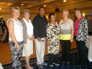 Seema and Shirish are pictured with SI Dundee President Elect Elaine, members and guests.