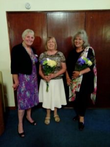 New members Janet and Sandra with President Jill