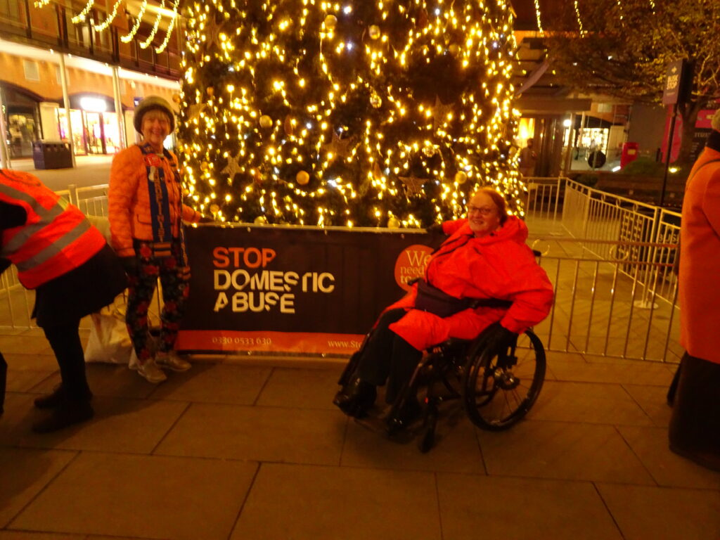 Supporting Orange the World in Gunwharf Quays