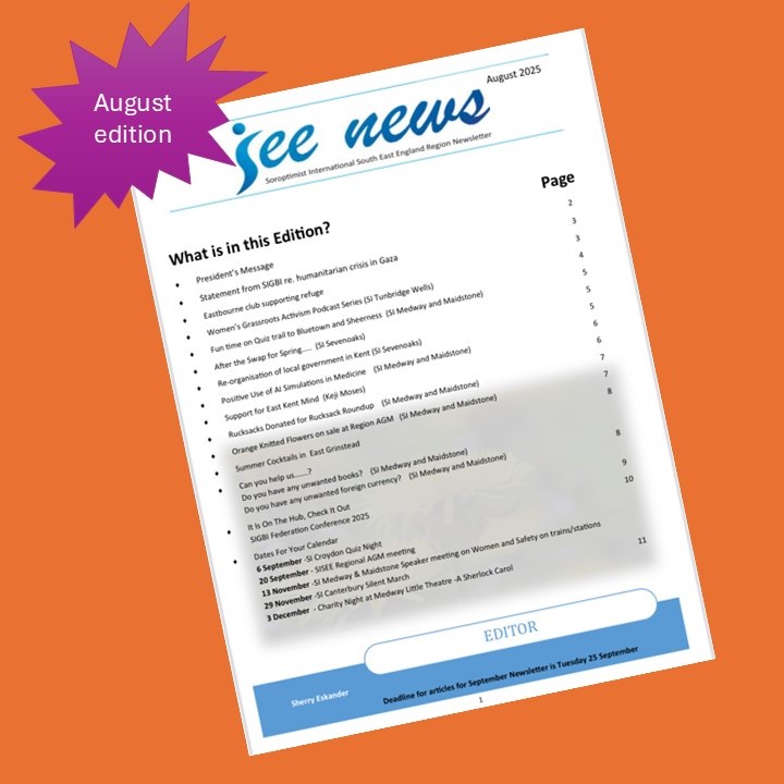 Welcome to our August edition of SEE News