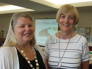 Region President Sandy Taylor with Sue Biggs