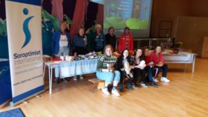 Winchester Soroptimists and St Swithun's students with picnic goodies for the women's refuge