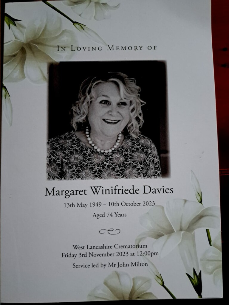 In memory of Margaret Davies