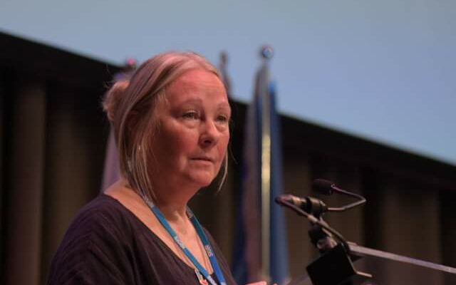 Ann Beatty speaking at Soroptimist Conference Edinburgh