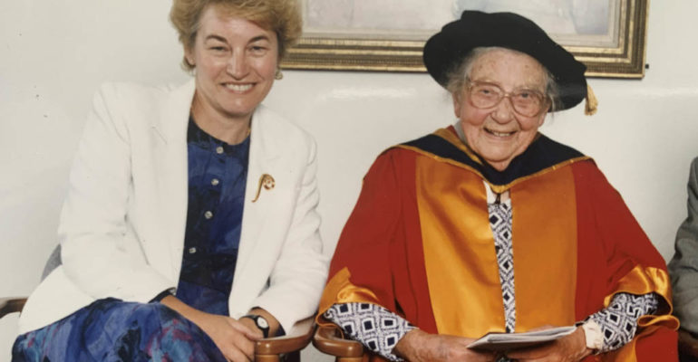 Dr Margaret Ashwell and Elsie Widdowson