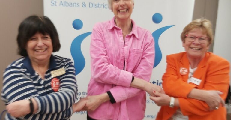 SISTA AGM 24 New Member Deirdre with Denise and Barbara