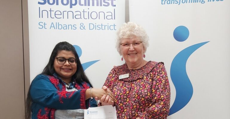 Transfer Member Ayushi Kundu with Jane Slatter