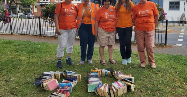 Bookstall Soroptimist International St Albans 2024 90 for 90 books Helen Sarah Denise Nicky Jane