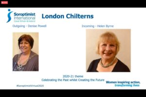 Virtual change of insignia Denise Powell to Helen Byrne