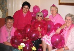 Club Members having fun fundraising for Breast Cancer Campaign