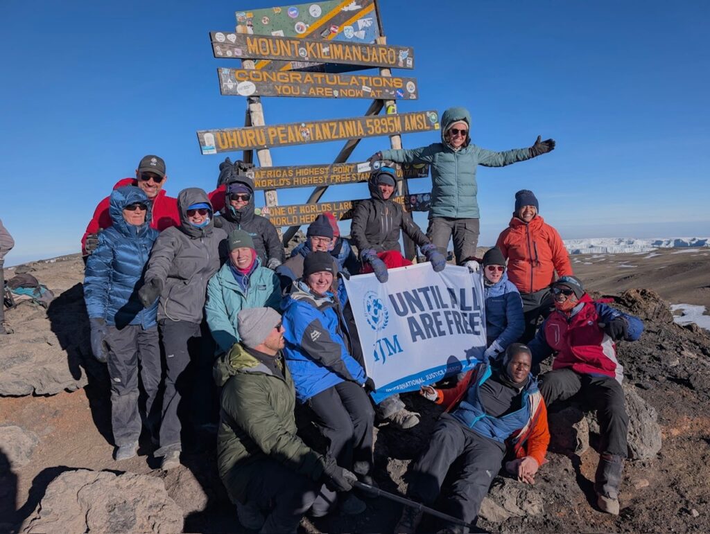 Katelyn Lenander on the summit of Kilimanjaro