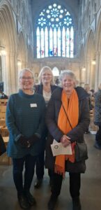 Anna Barrett, Janet Audley-Charles, Diana Kingham St Albans Cathedral Civic Service 8 Mar