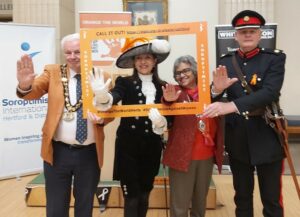 CALLOITOUT OTW - Terry Douris, High Sheriff, Kate Belinis, Fergus McMullen County Hall Hertford OTW 2024