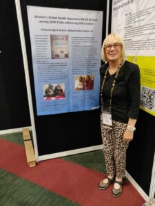 Sue Roxburgh is in Dublin ready to discuss our poster:- 'Women's Global Health Awareness Reach by Quiz among SIGBI Clubs'