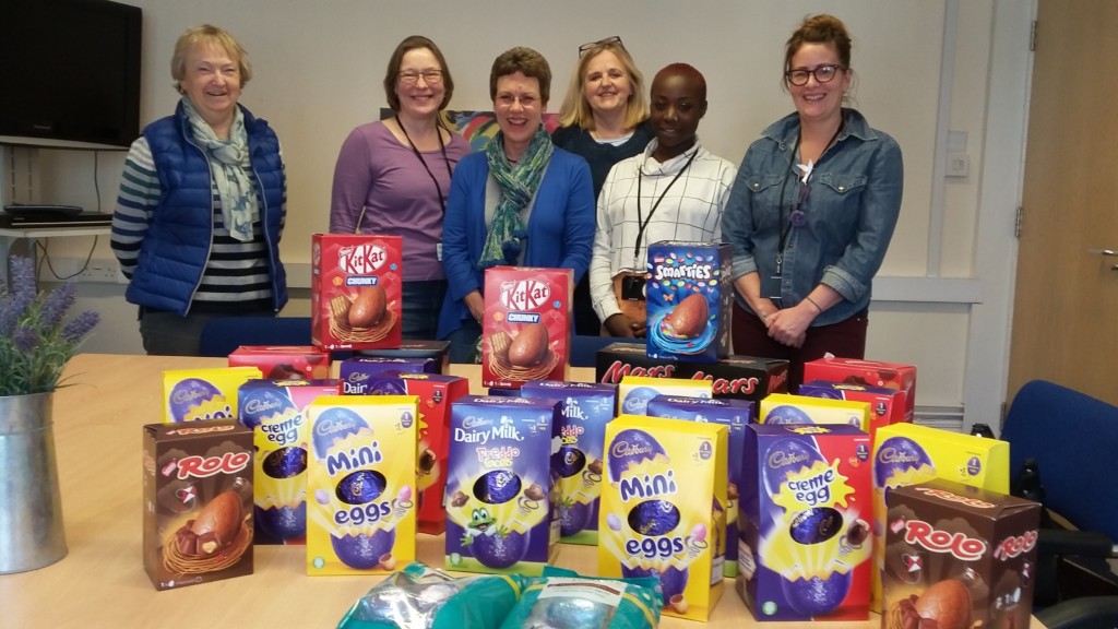 Soroptimists Easter gifts to Women's Centre