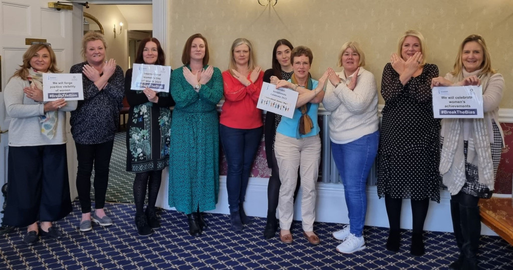 #breakthebias post with Ladies Who Latte Swindon members