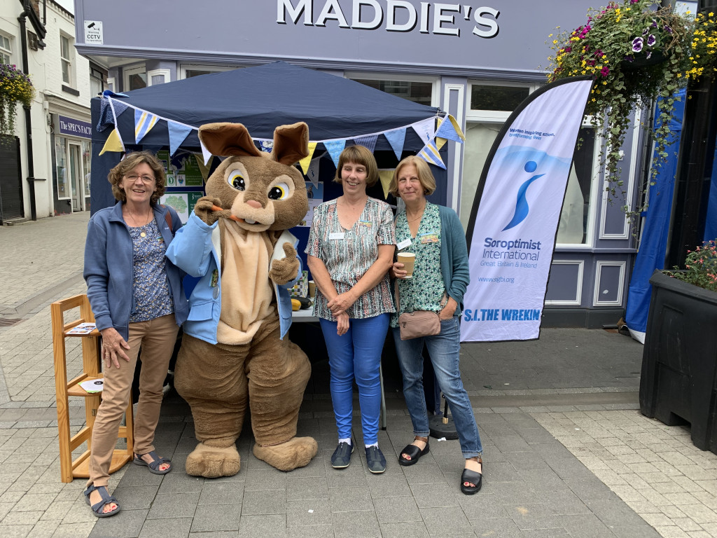 Peter Rabbit visits to promote healthy eating and shop local