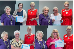 Emma - 1 year; Gordina 30 years, Maureen and Judith 10 Years service.