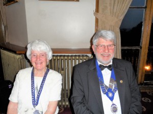 Avis Fishwick President SI Leigh and Keith Trencher President Wigan Rotary